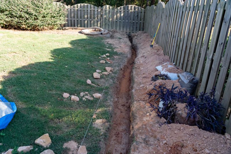 Underground Gutter System Before Installation